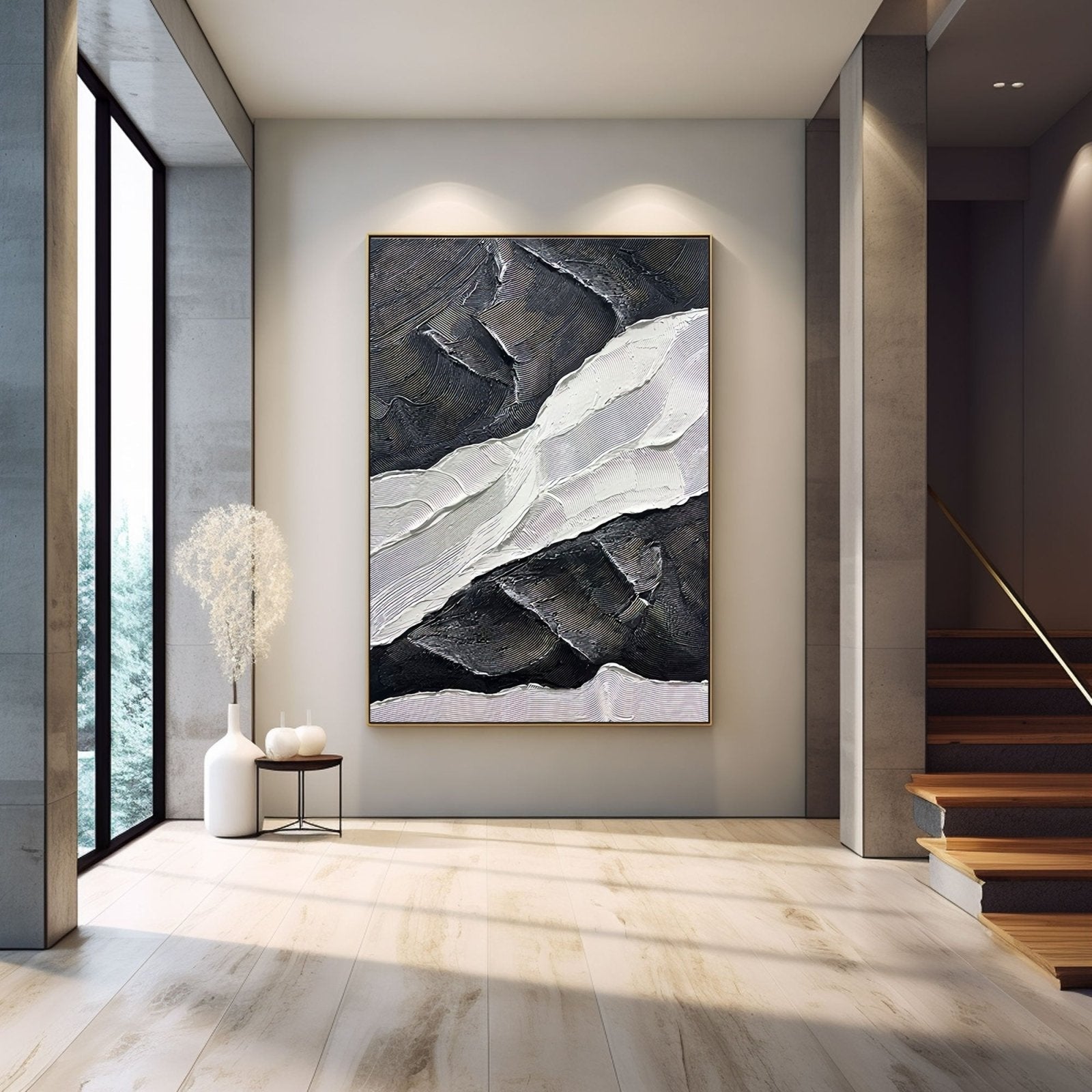 Abstract Plaster Painting "Echo"