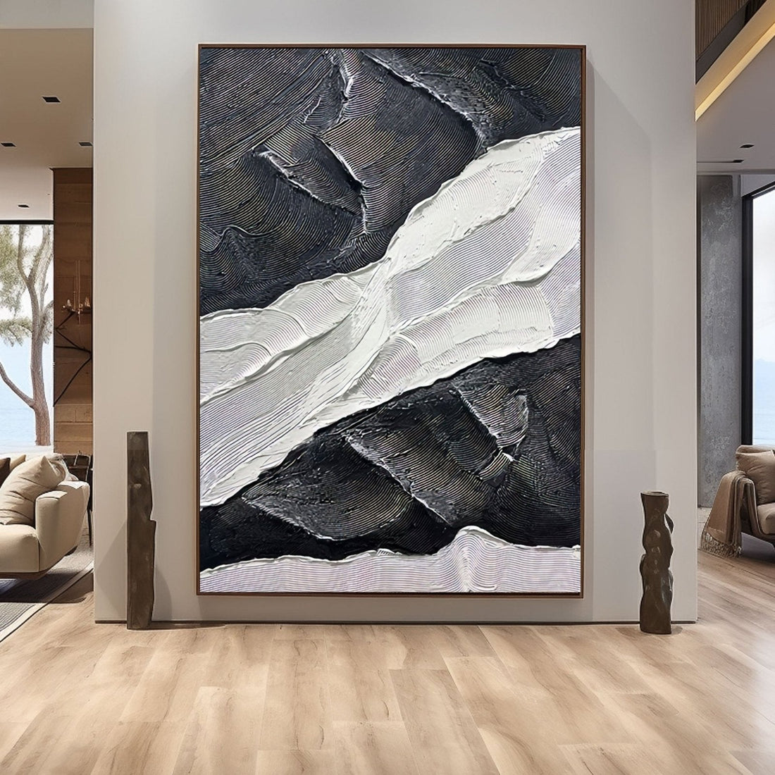 Abstract Plaster Painting "Echo"