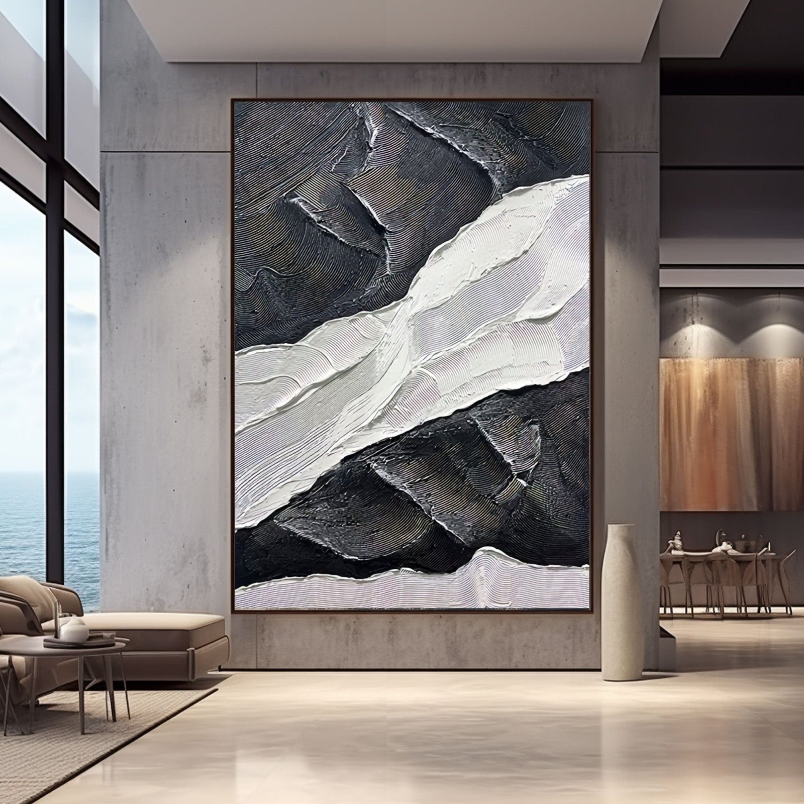 Abstract Plaster Painting "Echo"