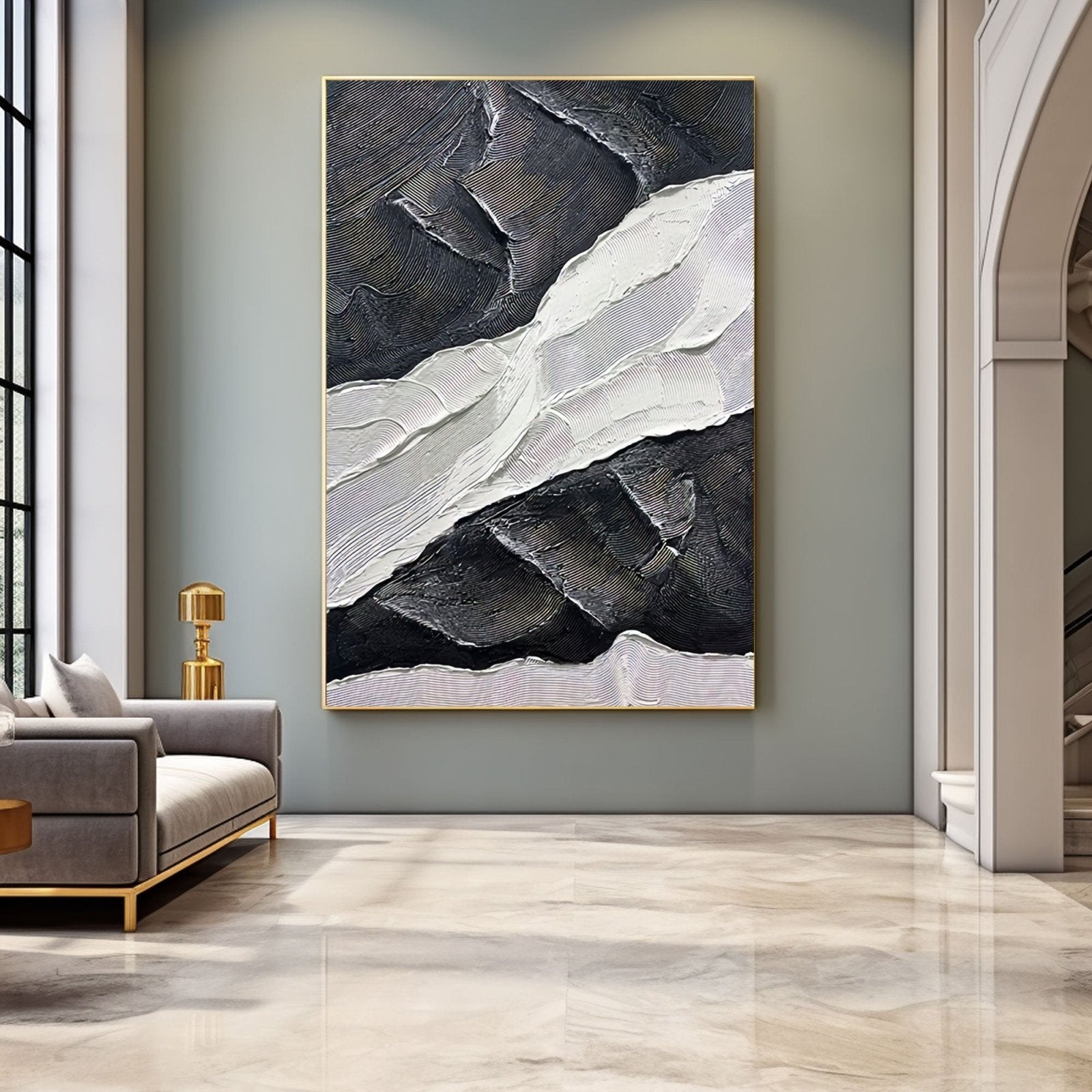 Abstract Plaster Painting "Echo"