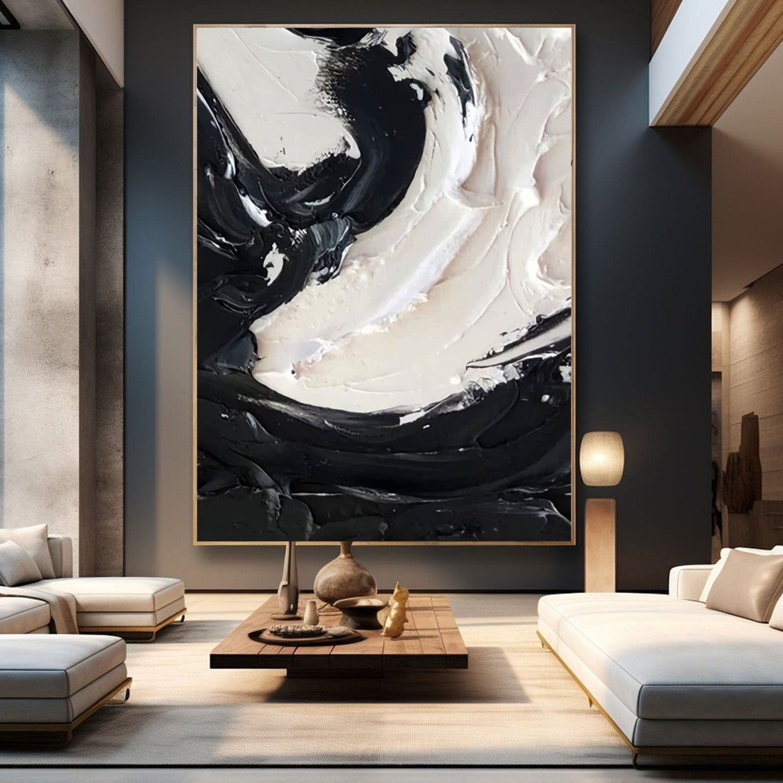 Abstract Plaster Painting "Eclipse"