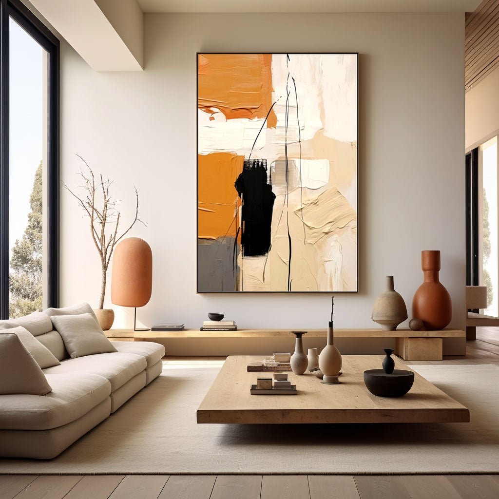 Abstract Plaster Painting "Ephemera"