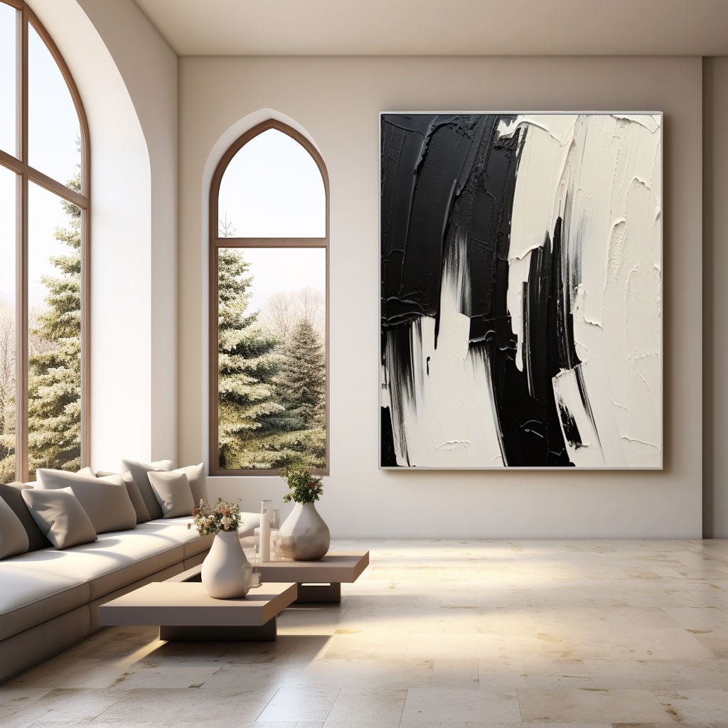 Abstract Plaster Painting "Eternal Duality"