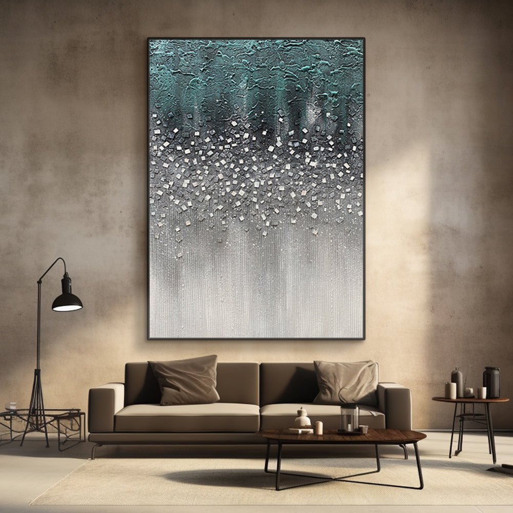 Abstract Plaster Painting "Ethereal Mosaic"