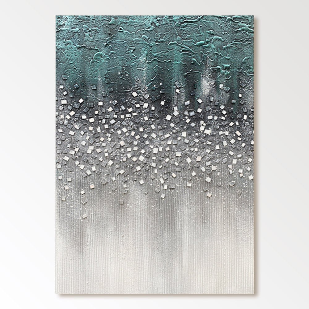 Abstract Plaster Painting "Ethereal Mosaic"