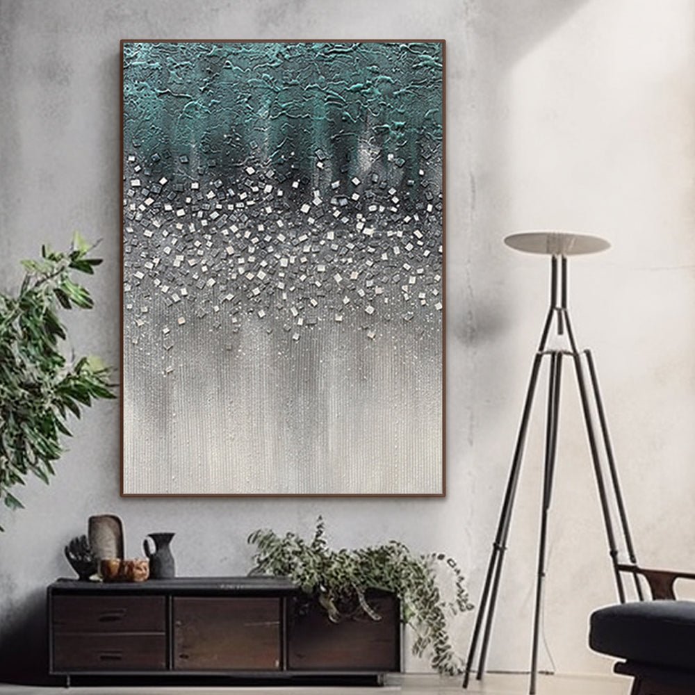 Abstract Plaster Painting "Ethereal Mosaic"