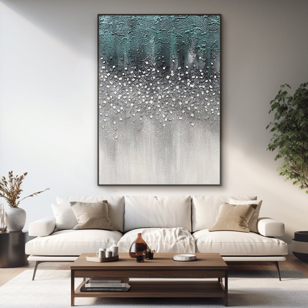 Abstract Plaster Painting "Ethereal Mosaic"