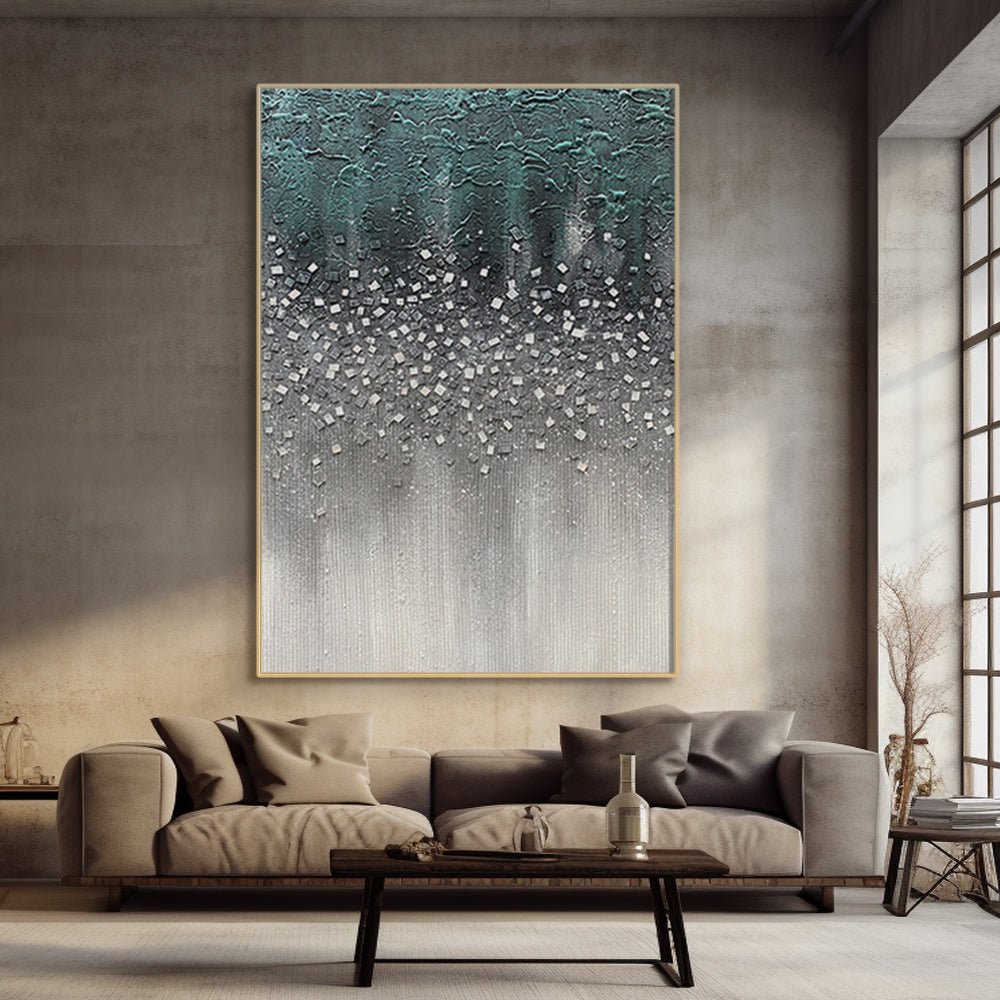 Abstract Plaster Painting "Ethereal Mosaic"