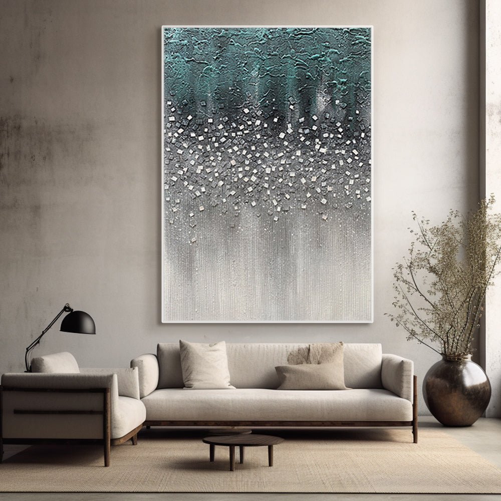 Abstract Plaster Painting "Ethereal Mosaic"