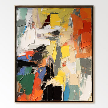 Abstract Plaster Painting "Fragments of Emotion"