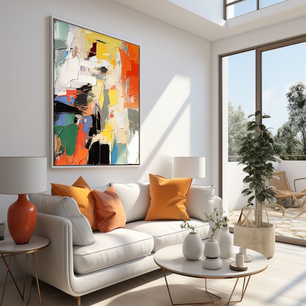 Abstract Plaster Painting "Fragments of Emotion"