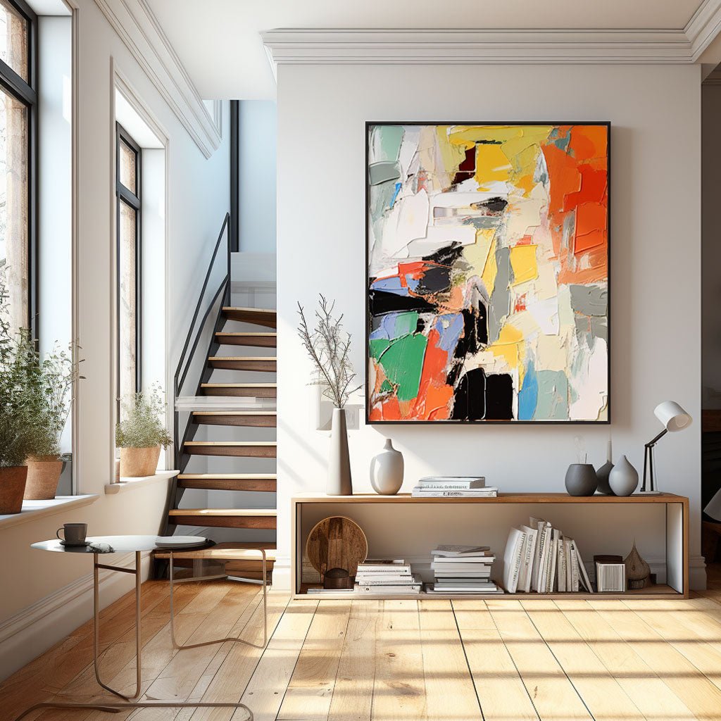 Abstract Plaster Painting "Fragments of Emotion"