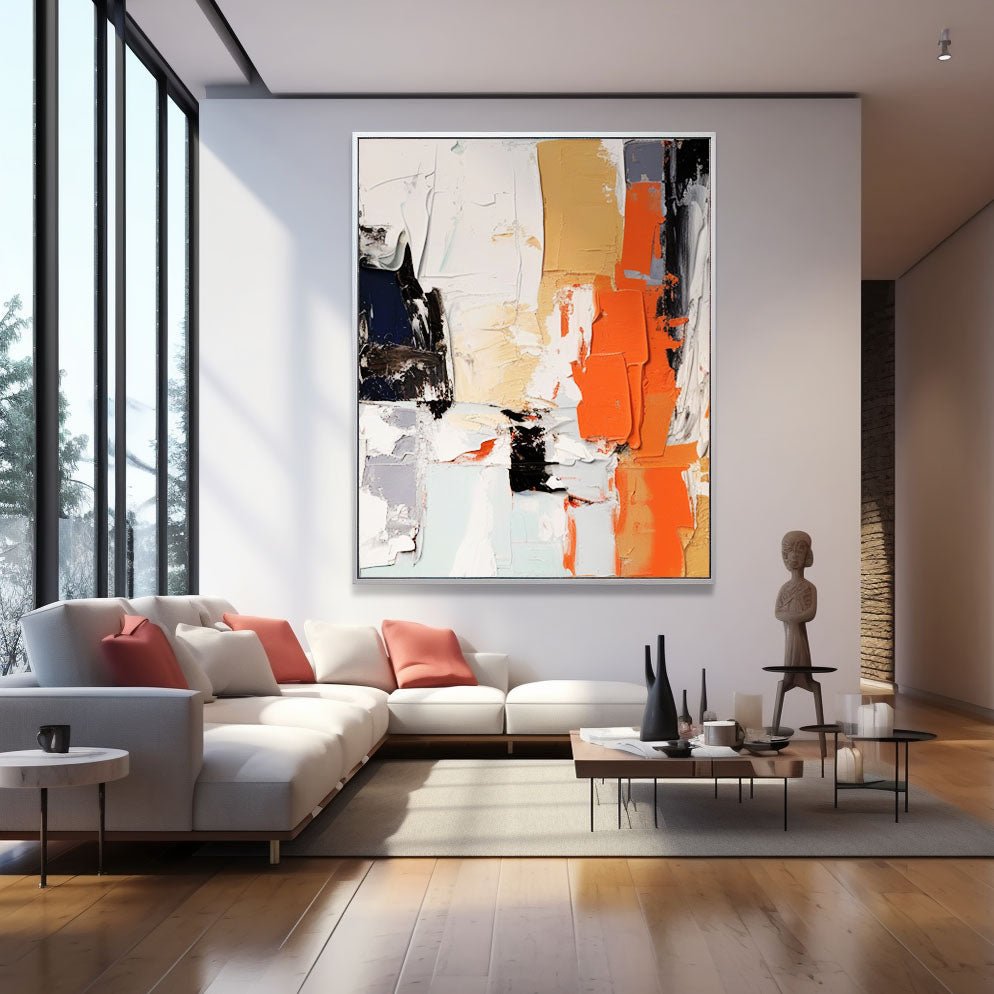 Abstract Plaster Painting "Layers of Perception"
