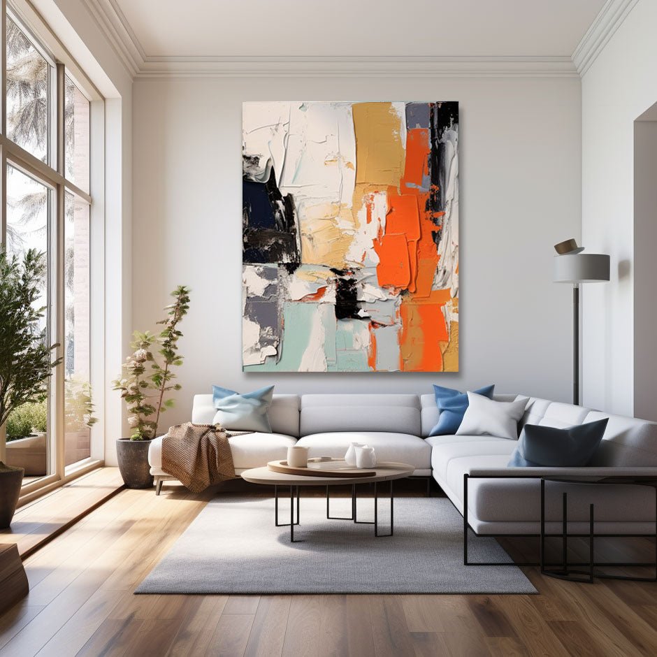 Abstract Plaster Painting "Layers of Perception"