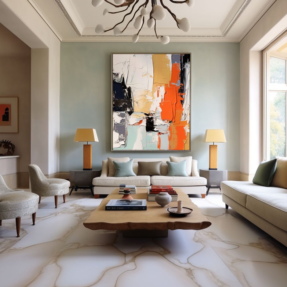 Abstract Plaster Painting "Layers of Perception"