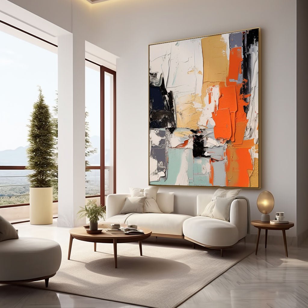 Abstract Plaster Painting "Layers of Perception"