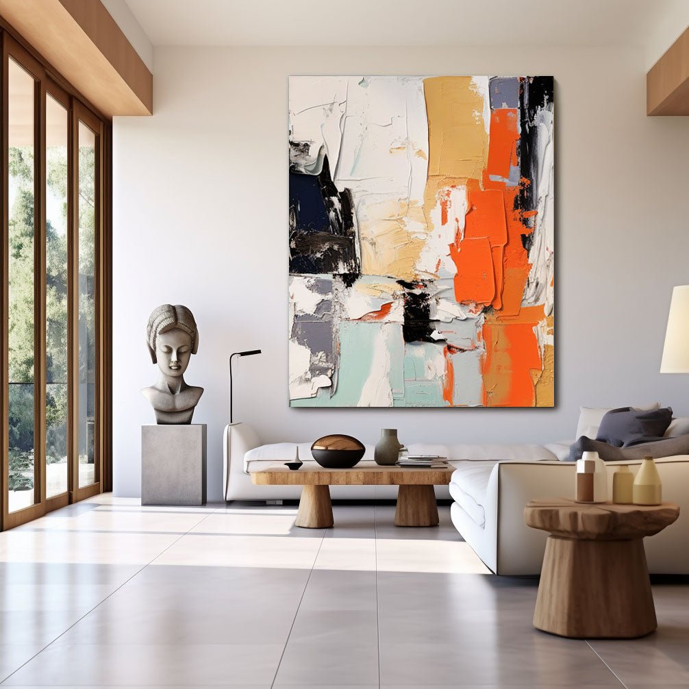 Abstract Plaster Painting "Layers of Perception"