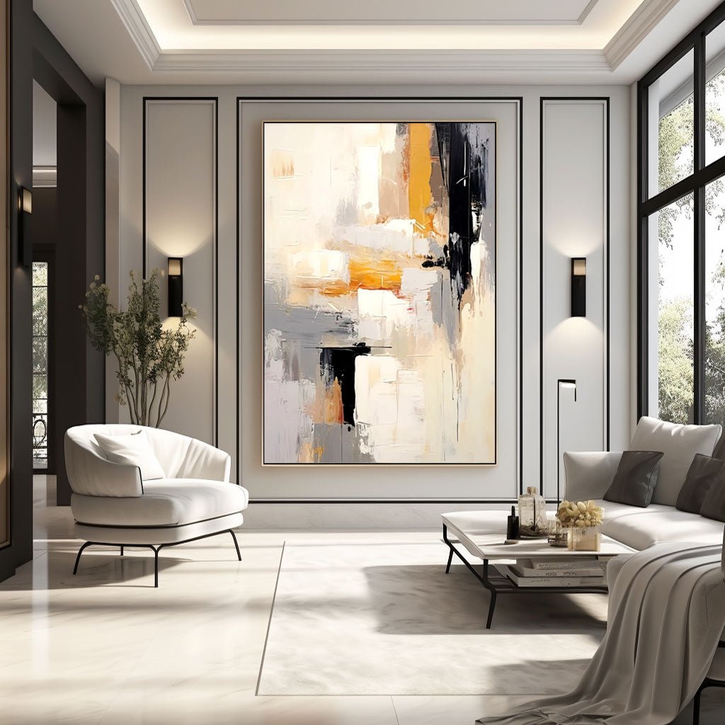 Abstract Plaster Painting "Luminance"