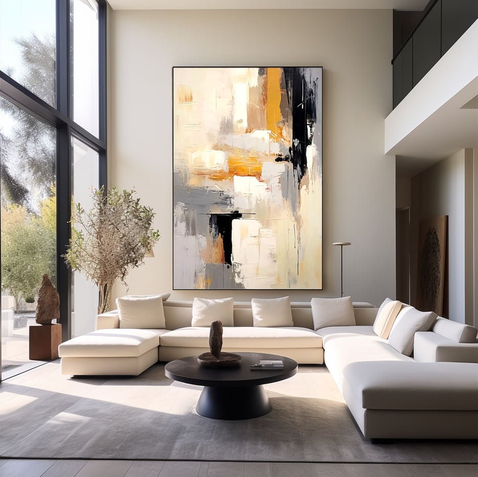 Abstract Plaster Painting "Luminance"