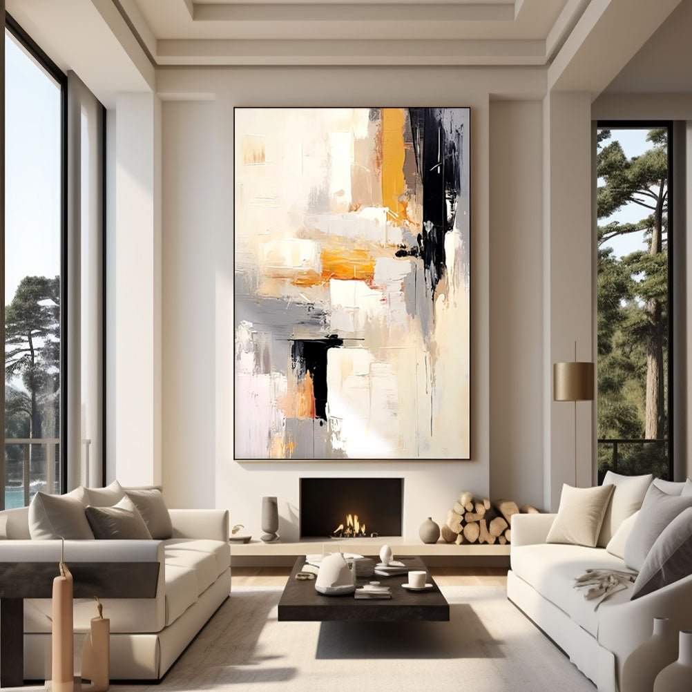Abstract Plaster Painting "Luminance"