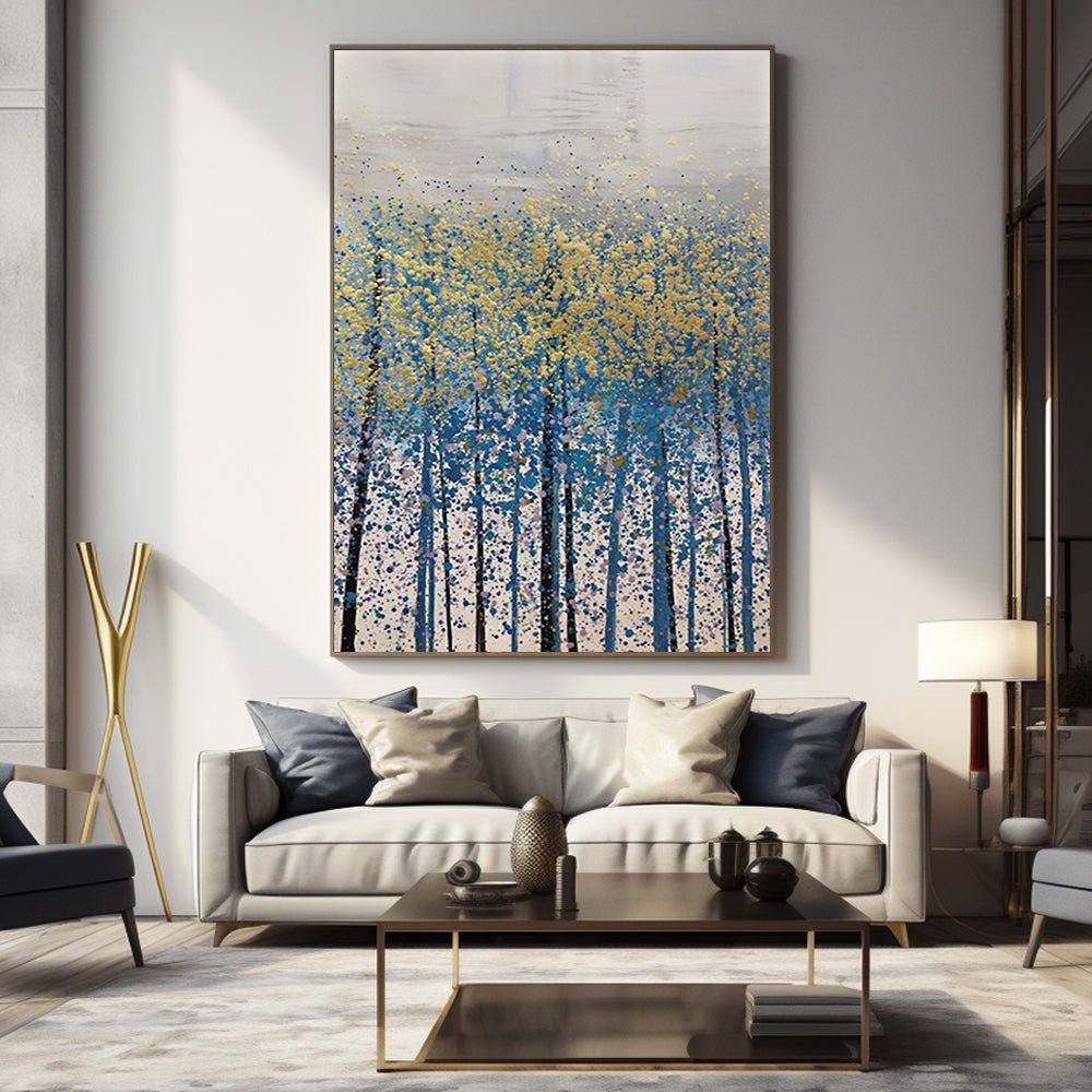 Abstract Plaster Painting "Mystic Forest"