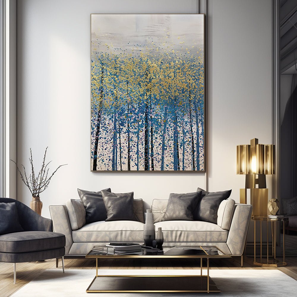 Abstract Plaster Painting "Mystic Forest"