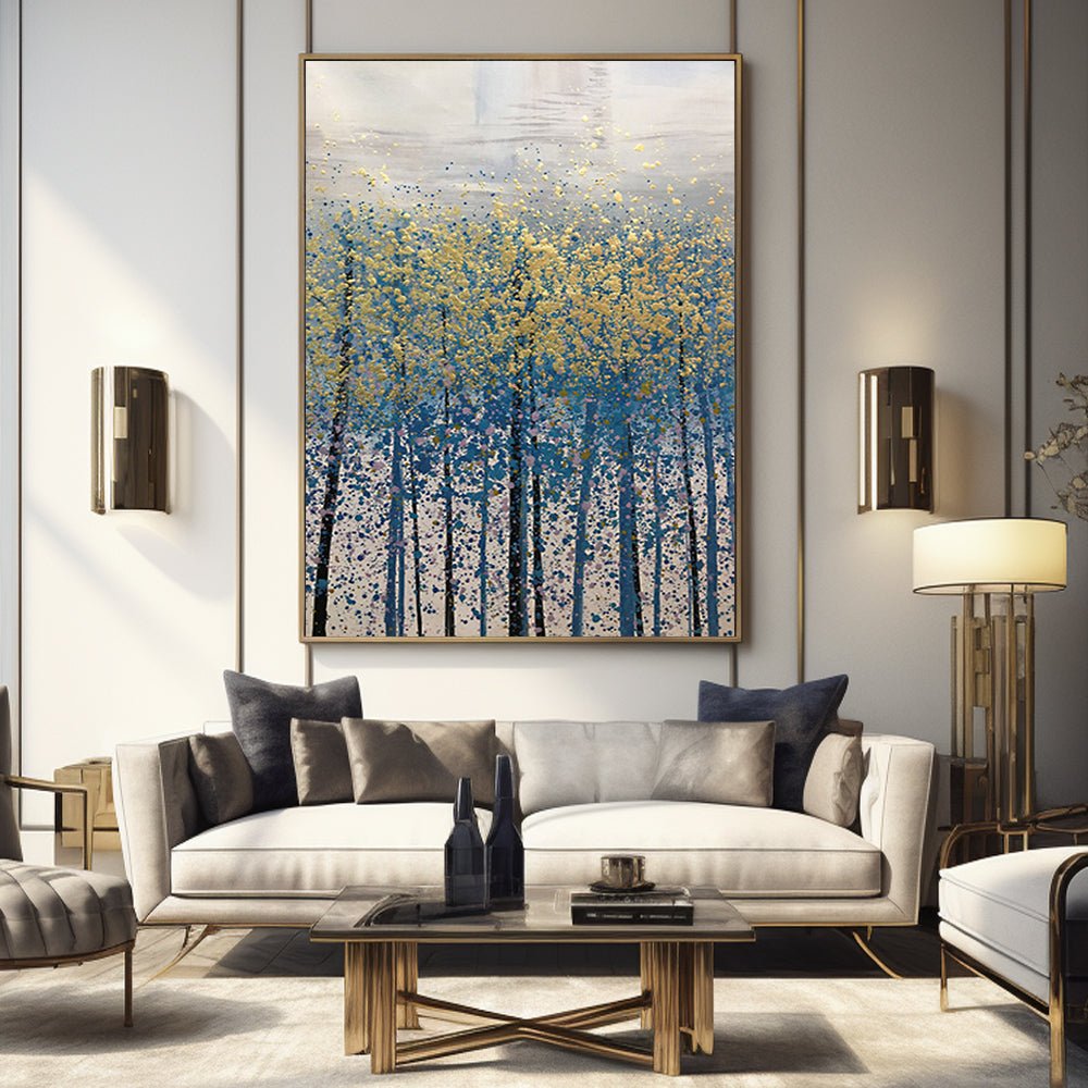 Abstract Plaster Painting "Mystic Forest"