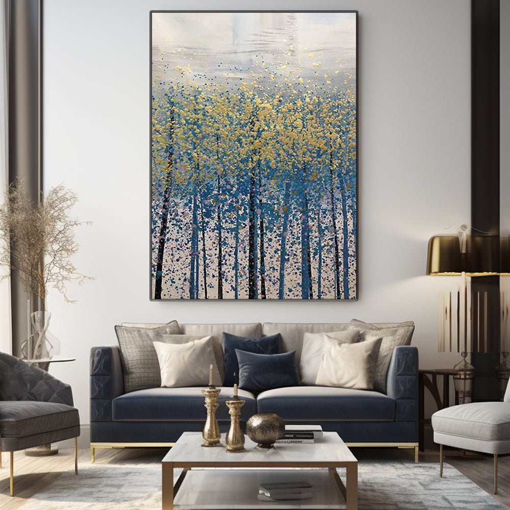 Abstract Plaster Painting "Mystic Forest"