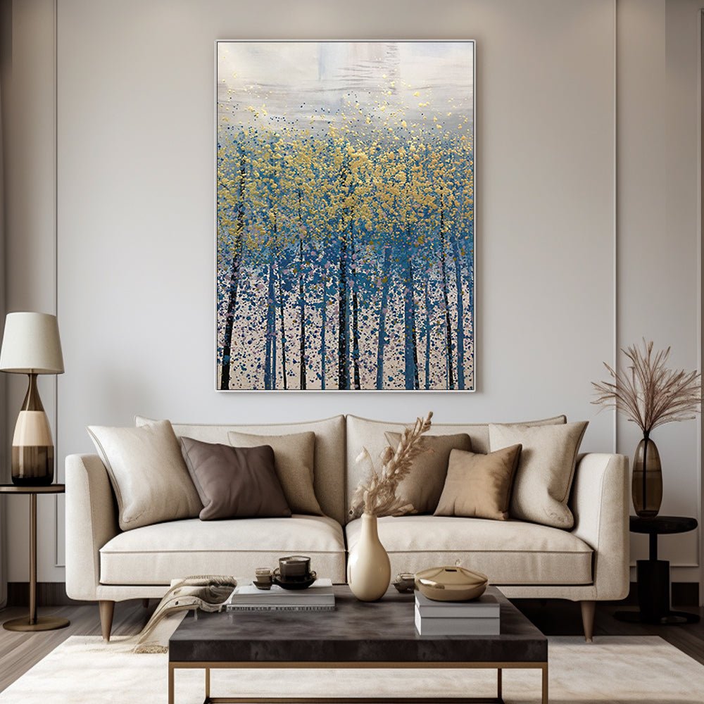 Abstract Plaster Painting "Mystic Forest"