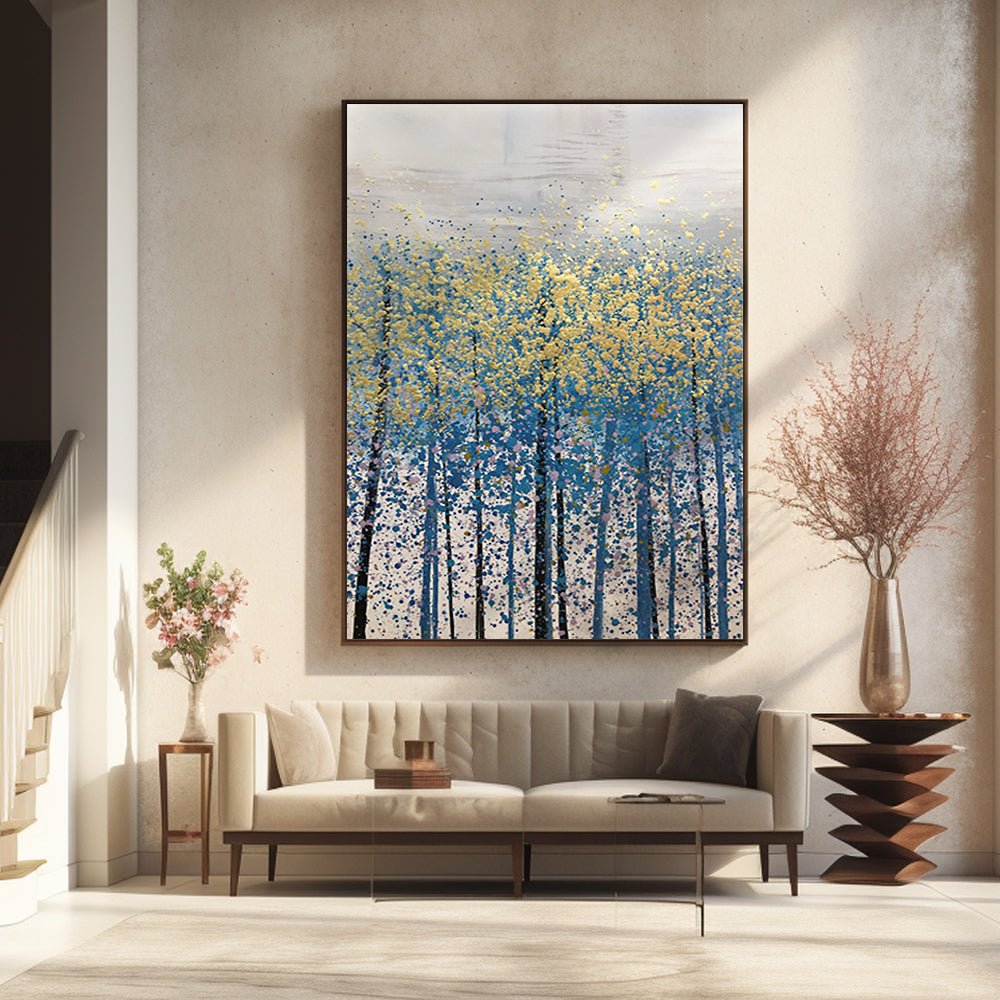 Abstract Plaster Painting "Mystic Forest"