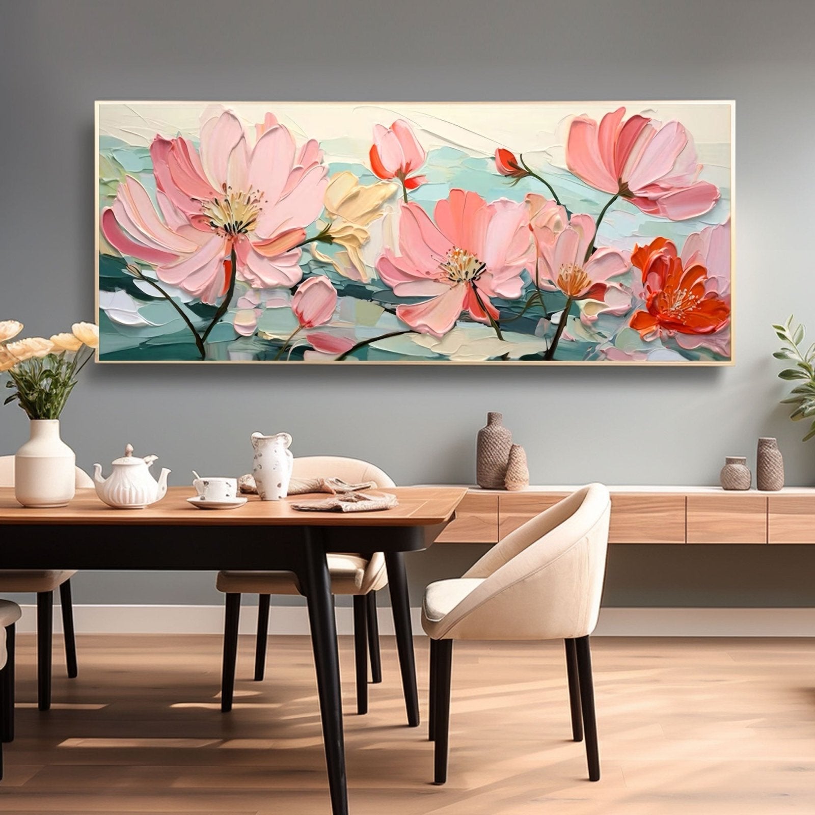 Abstract Plaster Painting "Petals of Peace"