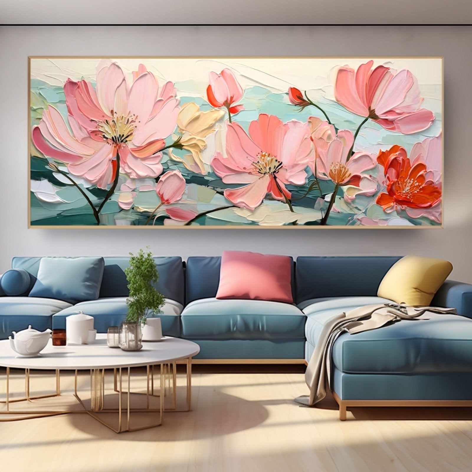 Abstract Plaster Painting "Petals of Peace"