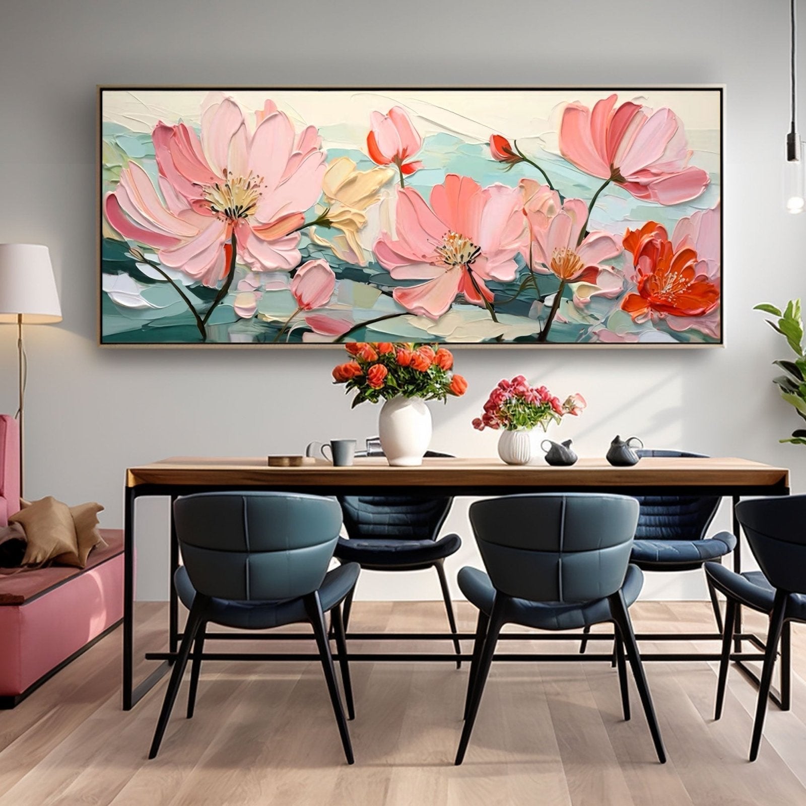 Abstract Plaster Painting "Petals of Peace"