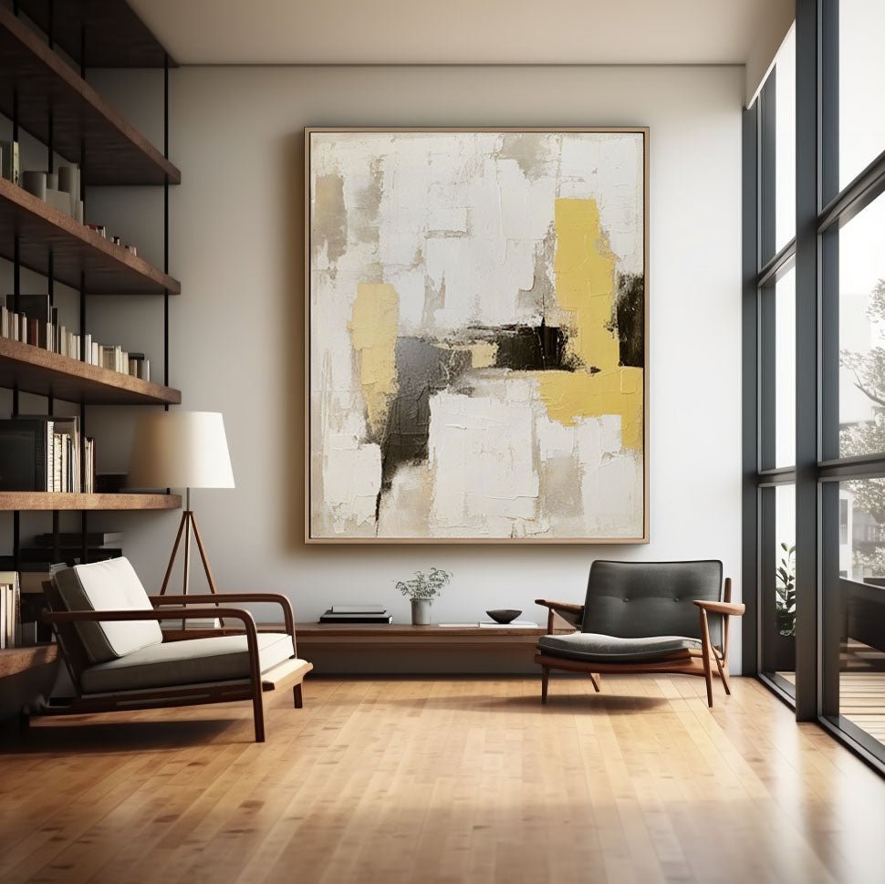 Abstract Plaster Painting "Shadows of the Sun"