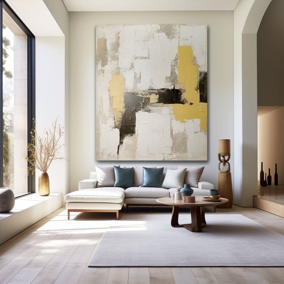 Abstract Plaster Painting "Shadows of the Sun"