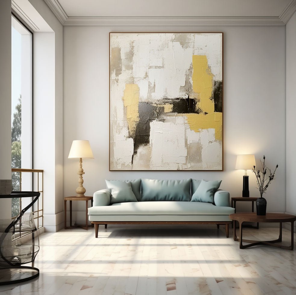 Abstract Plaster Painting "Shadows of the Sun"