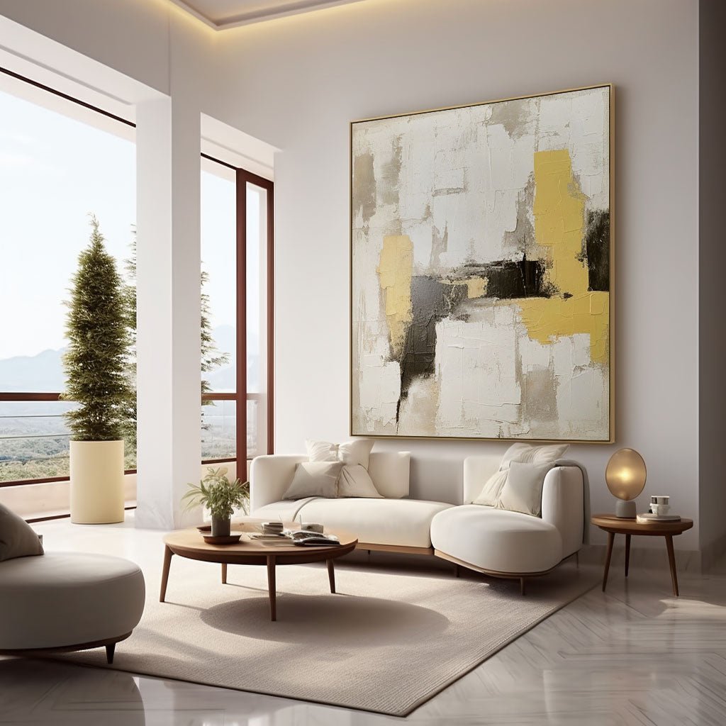 Abstract Plaster Painting "Shadows of the Sun"