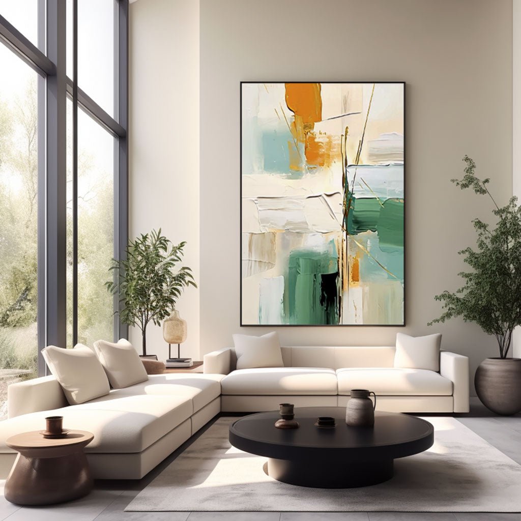 Abstract Plaster Painting "Tempest"