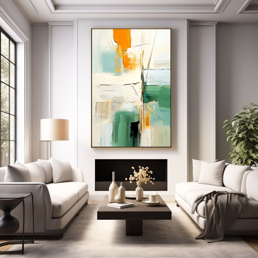 Abstract Plaster Painting "Tempest"