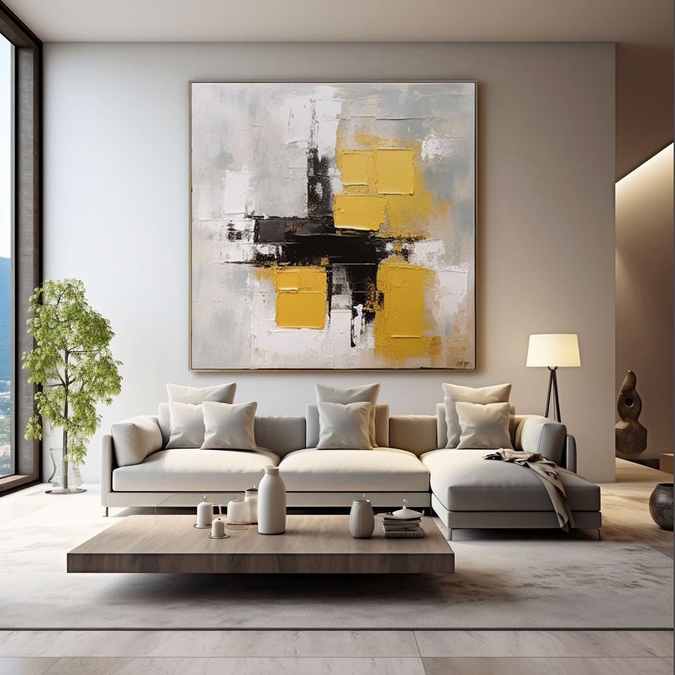 Abstract Plaster Painting "Veins of the Earth"