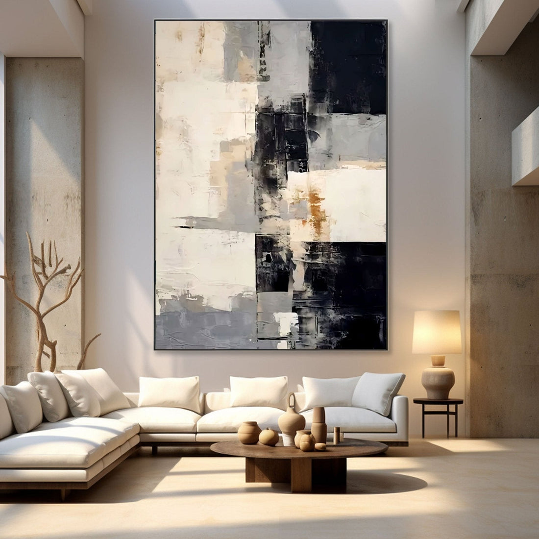 Abstrakt gipsmaleri "Vortex"