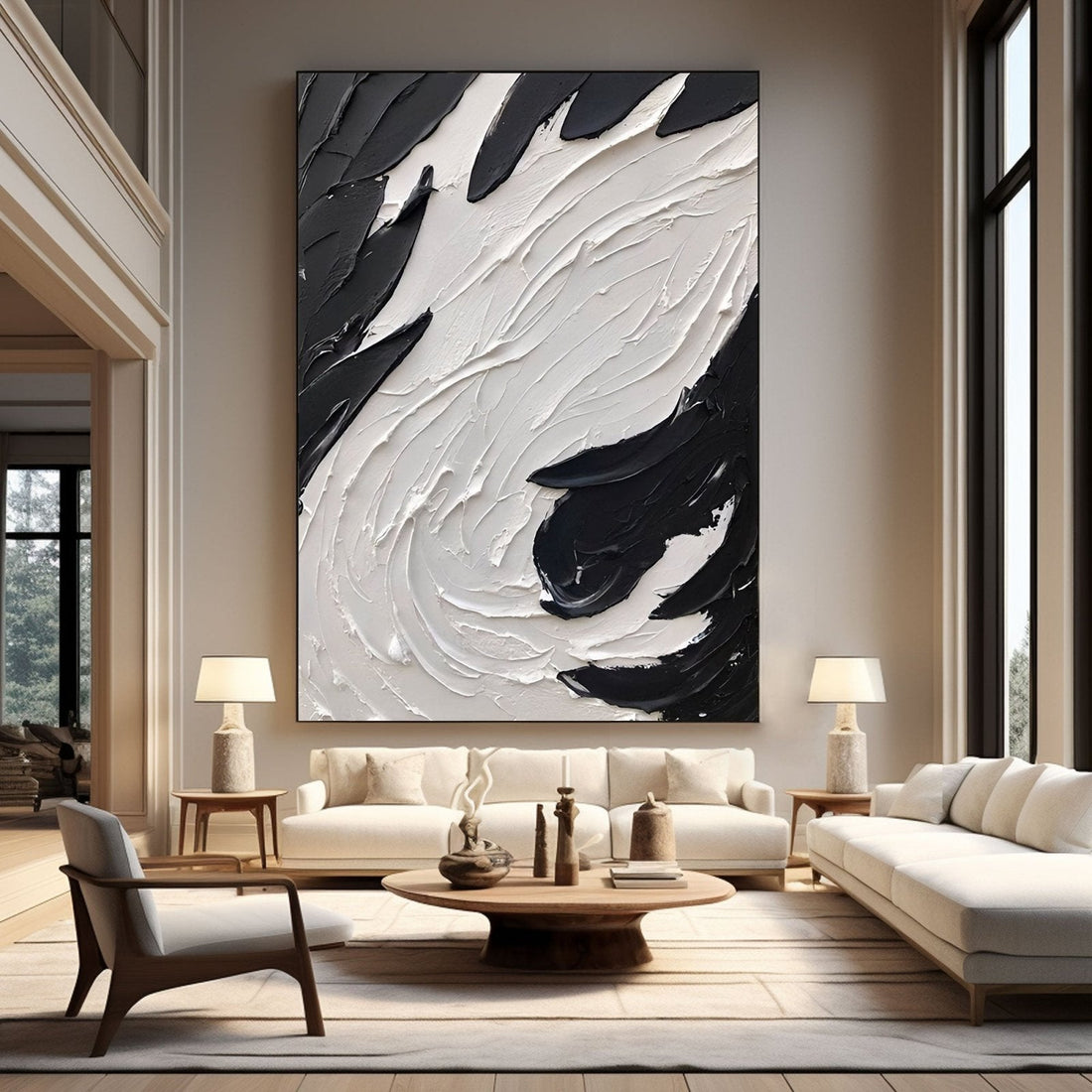 Abstract Plaster Painting "Zenith"