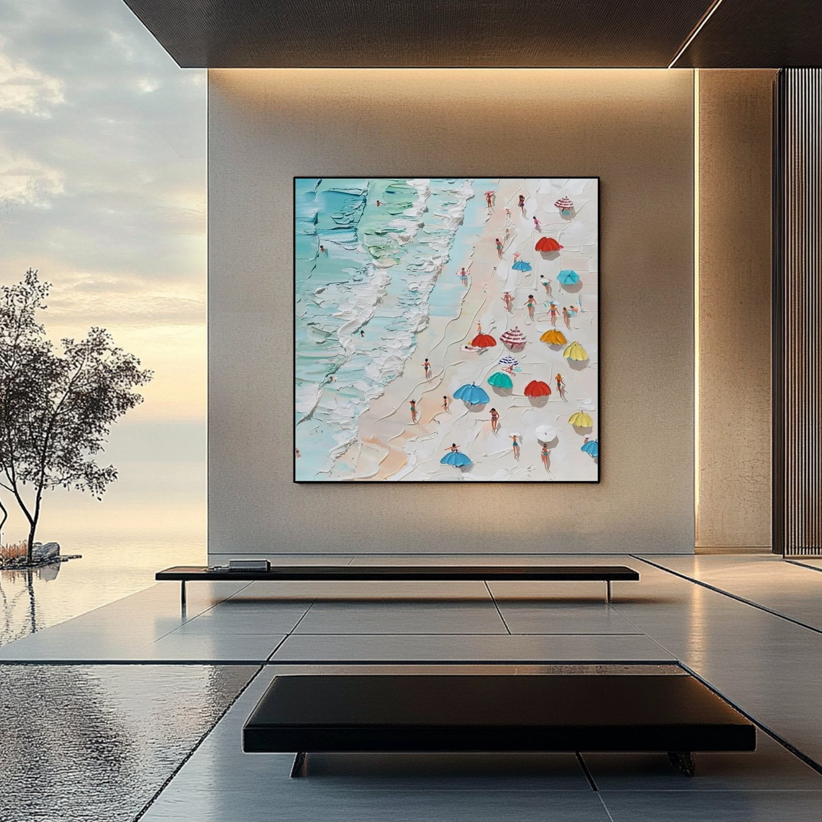 Abstract Textured Painting  "Lucille Côtière“