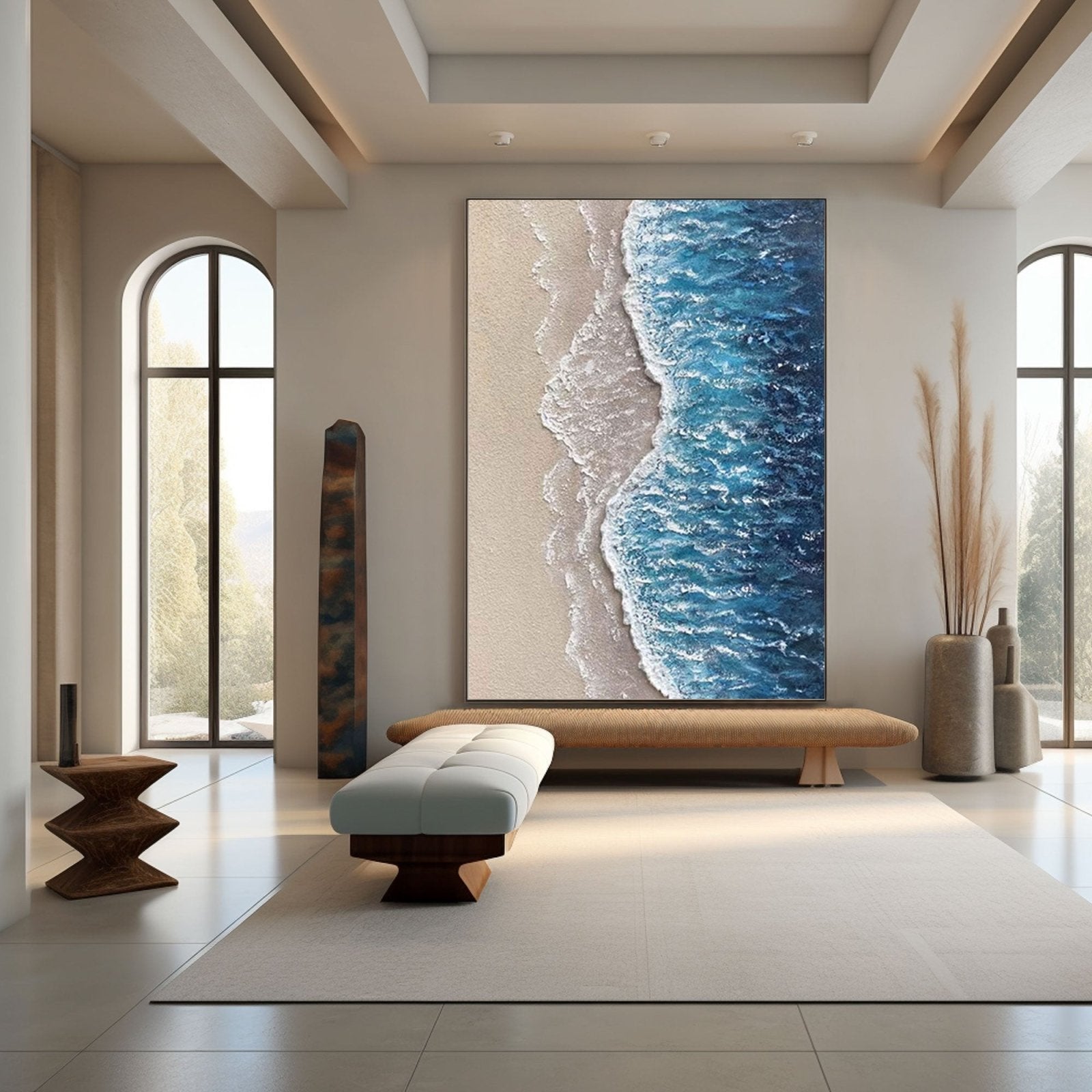 Abstract Textured Painting  "Ocean's Caress"