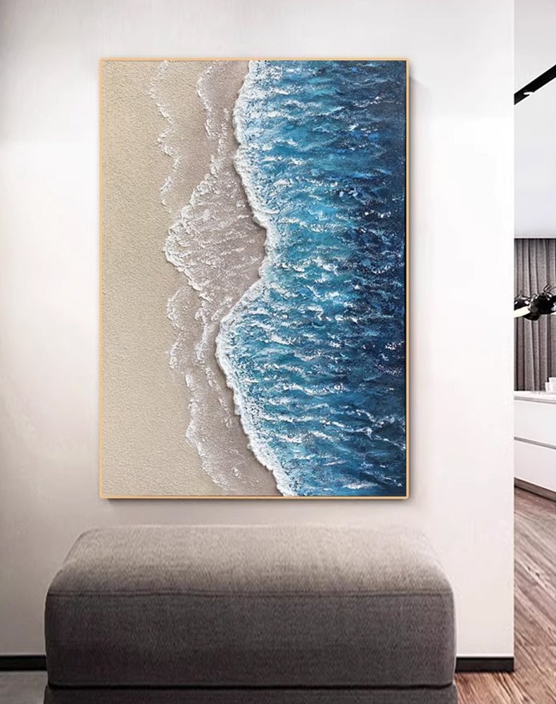 Abstract Textured Painting  "Ocean's Caress"