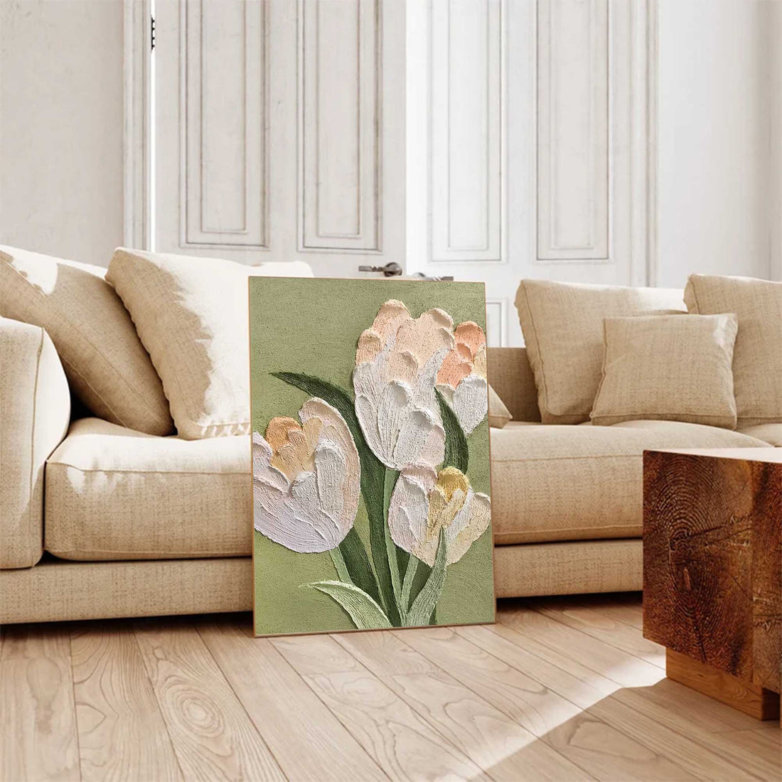 Blomsterlærredskunst #FL011