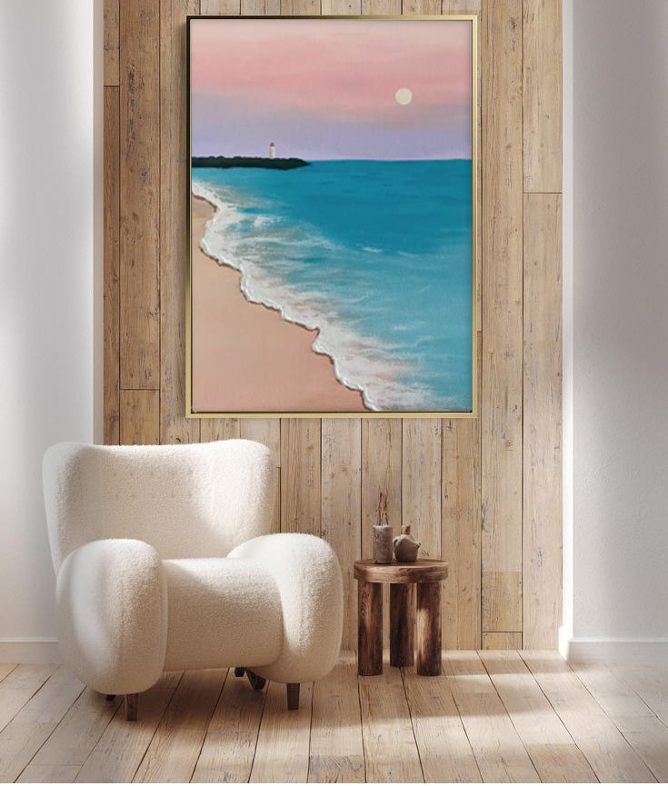 Strand &amp; Hav Lærredskunst #BE011