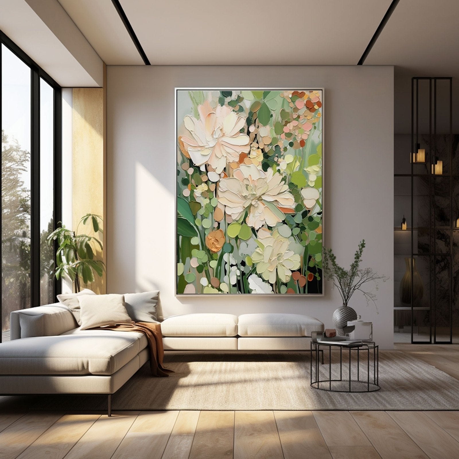 Farverigt maleri "Blomstrende serenade"