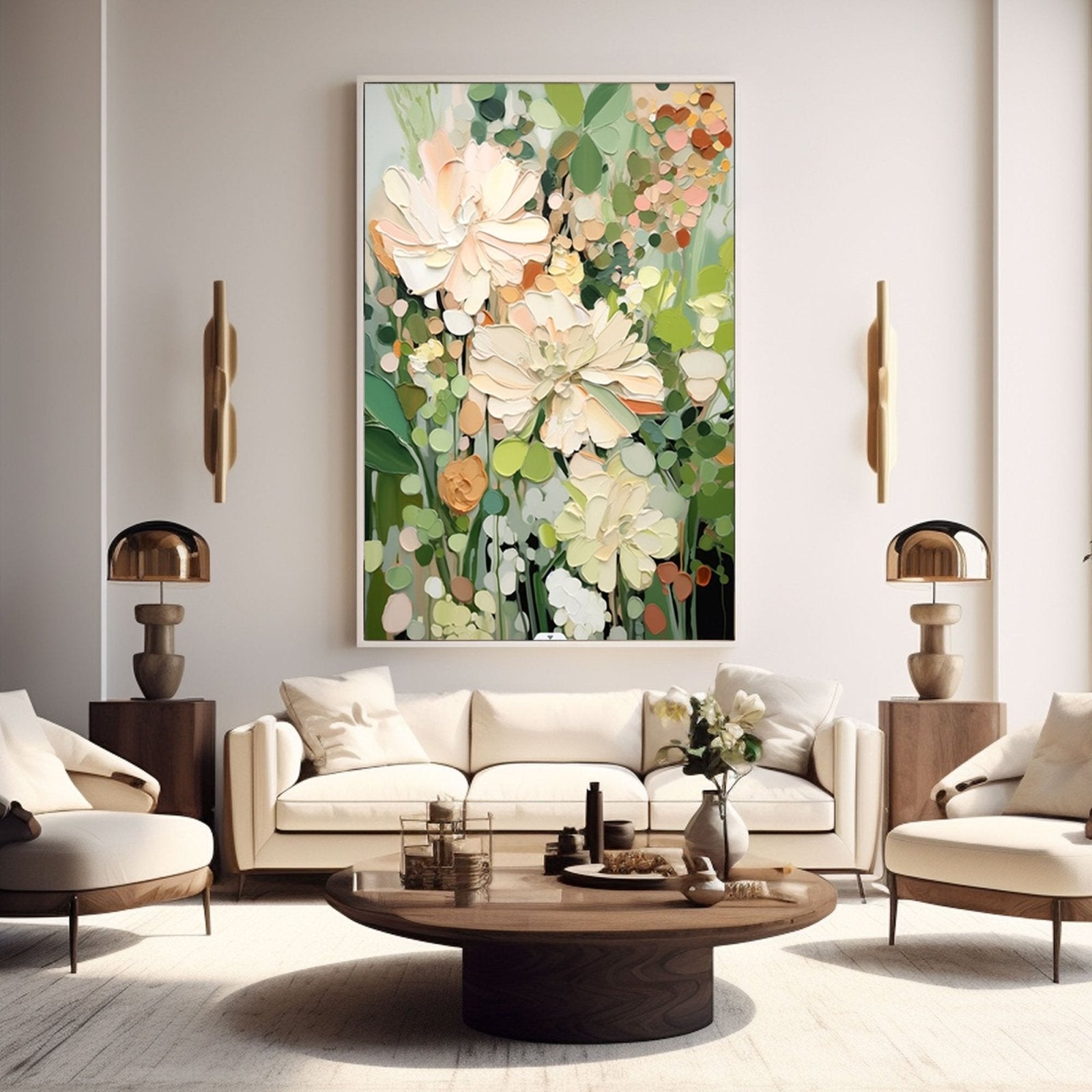 Farverigt maleri "Blomstrende serenade"
