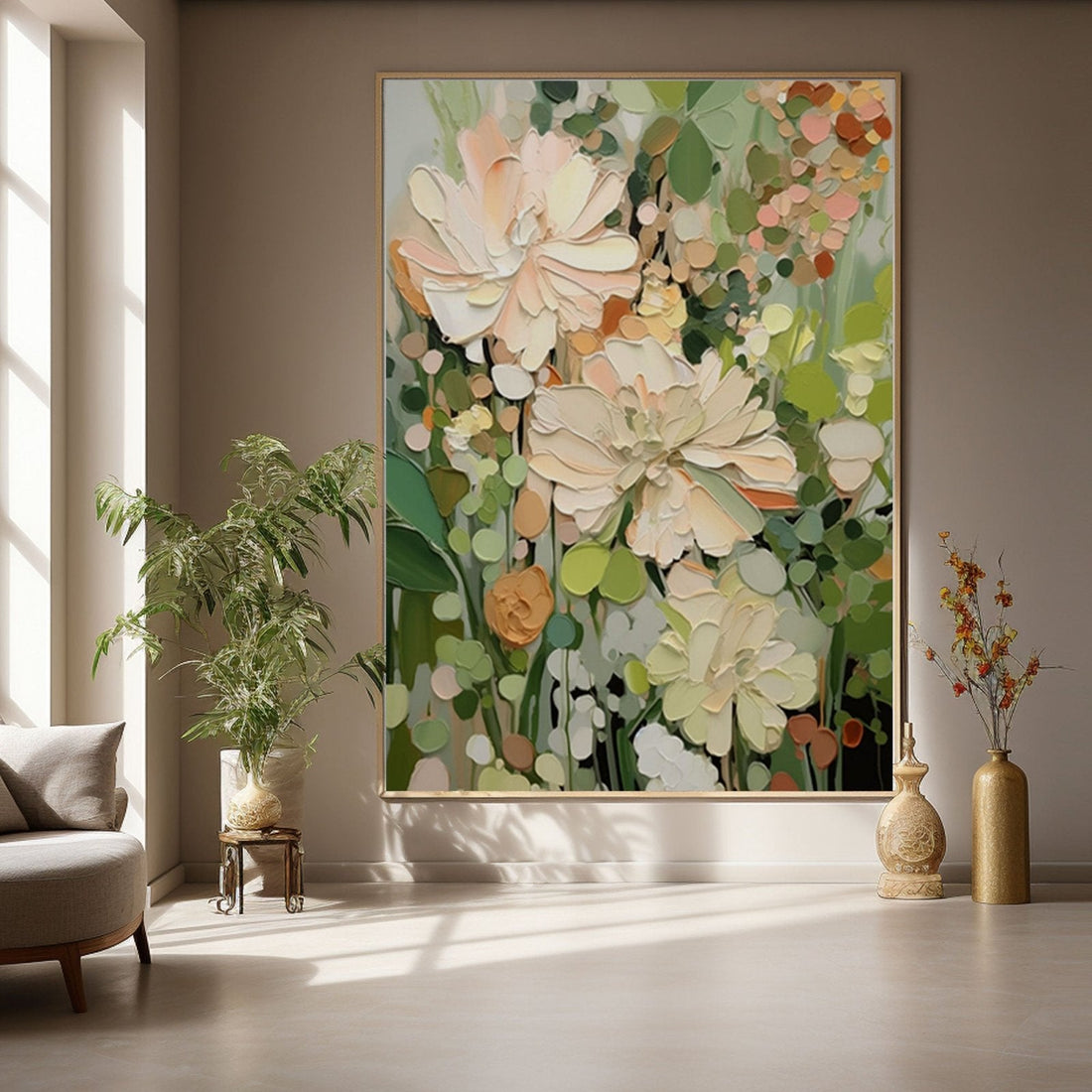 Farverigt maleri "Blomstrende serenade"